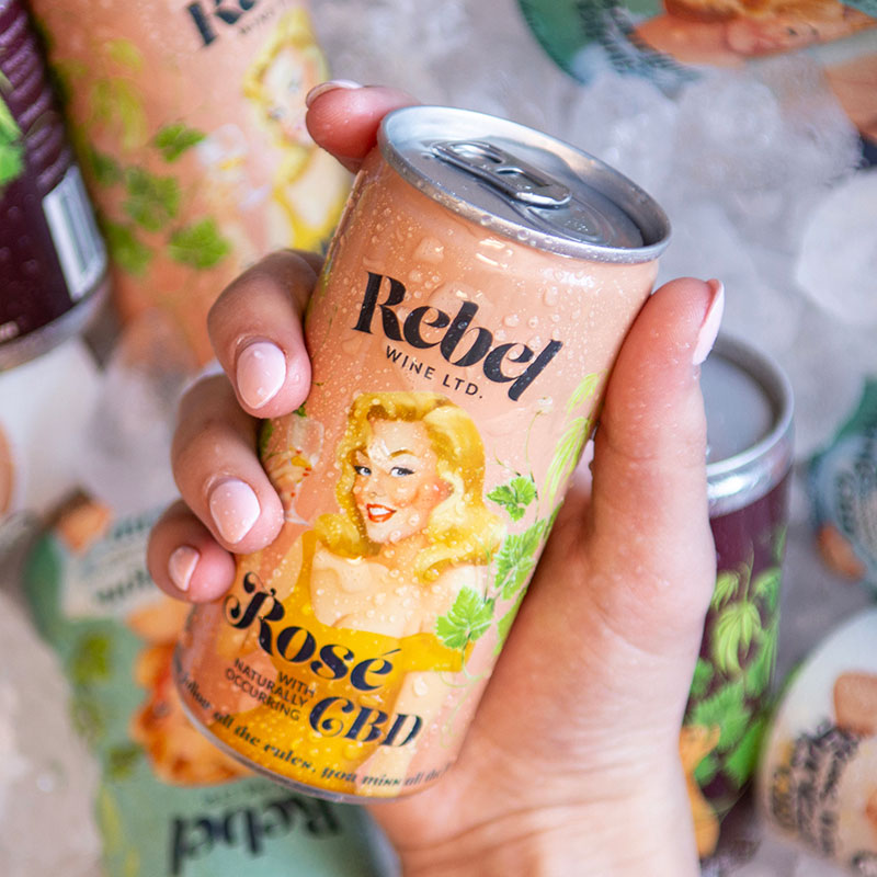 6 x Rebel Rosé - 200ml can with&nbsp;CBD