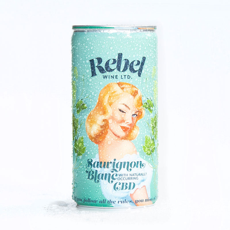 6 x Rebel Sauvignon Blanc - 200ml can with CBD