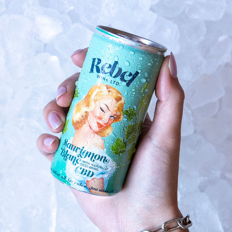 6 x Rebel Sauvignon Blanc - 200ml can with CBD