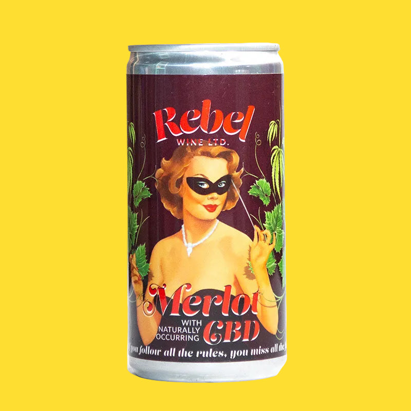 6 x Rebel Merlot  - 200ml can with CBD
