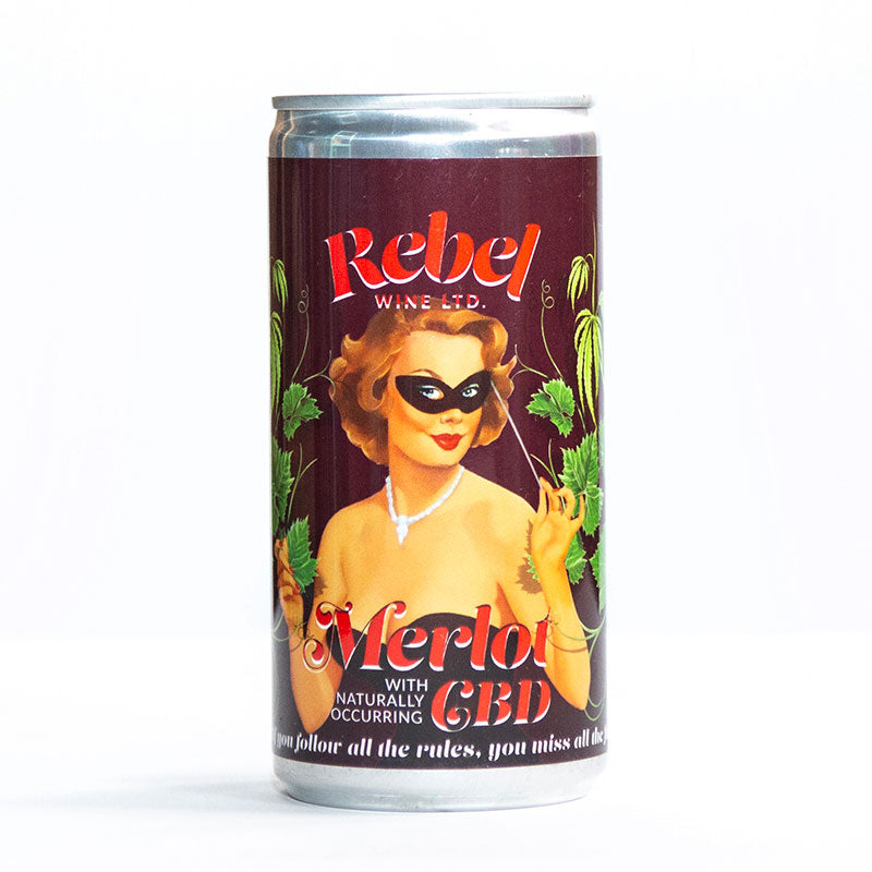 6 x Rebel Merlot  - 200ml can with CBD