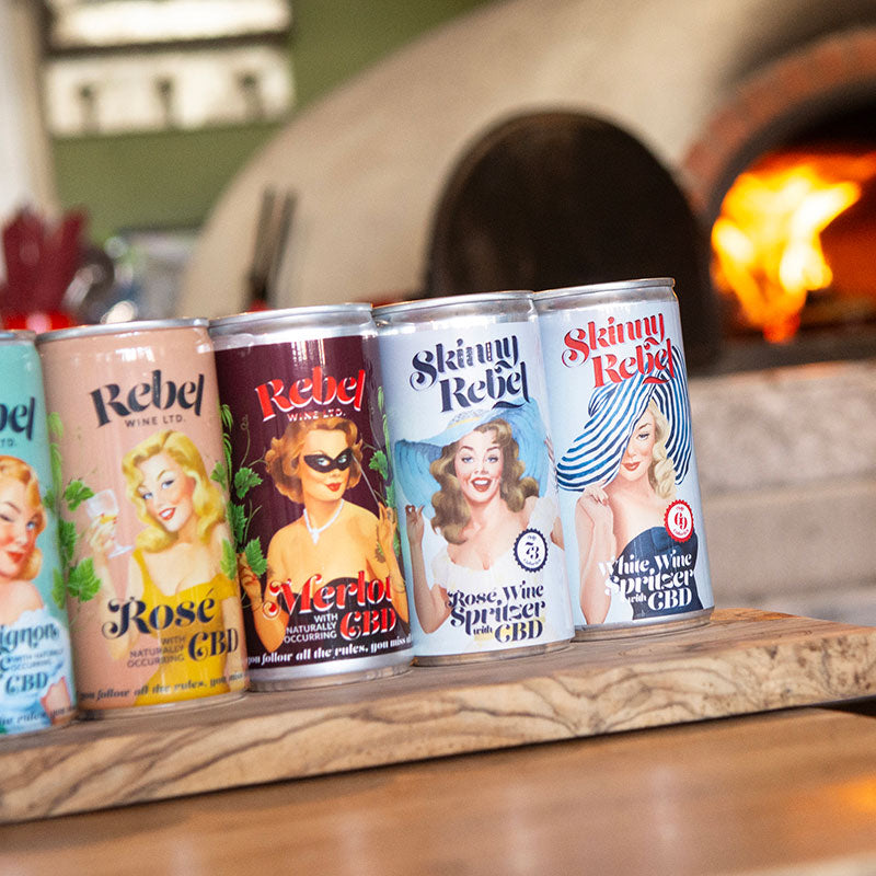 6 x Rebel Merlot  - 200ml can with CBD